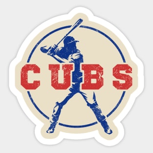 Vintage Circle Chicago Cubs Sticker